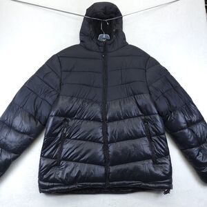 Avalanche Men's Black Quilted Puffer Jacket Fleece Lined Outdoor Coat Size XL
